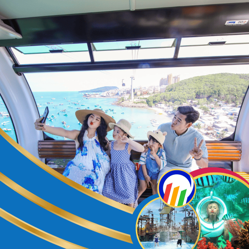 Cáp Treo Hòn Thơm + Đi Bộ Dưới Biển Ngắm San Hô - Combo VIP (Có Buffet) (1 Trẻ Em)